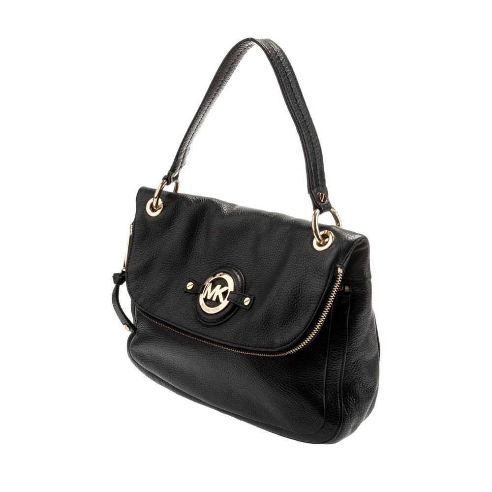 Michael Kors Black Textured Leather Stockard Bag - Picture 2 of 16